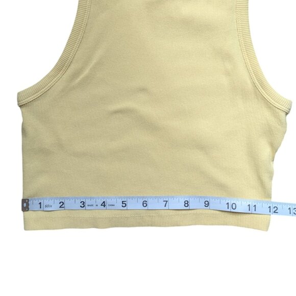 H&M Yellow Ribbed Summer Tank Top Women Size Small - Picture 8 of 11